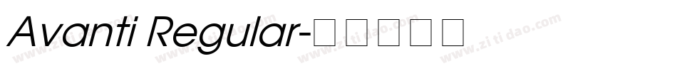 Avanti Regular字体转换